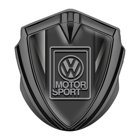 VW Emblem Self Adhesive Graphite Monochrome Panels Grey Motorsport Logo
