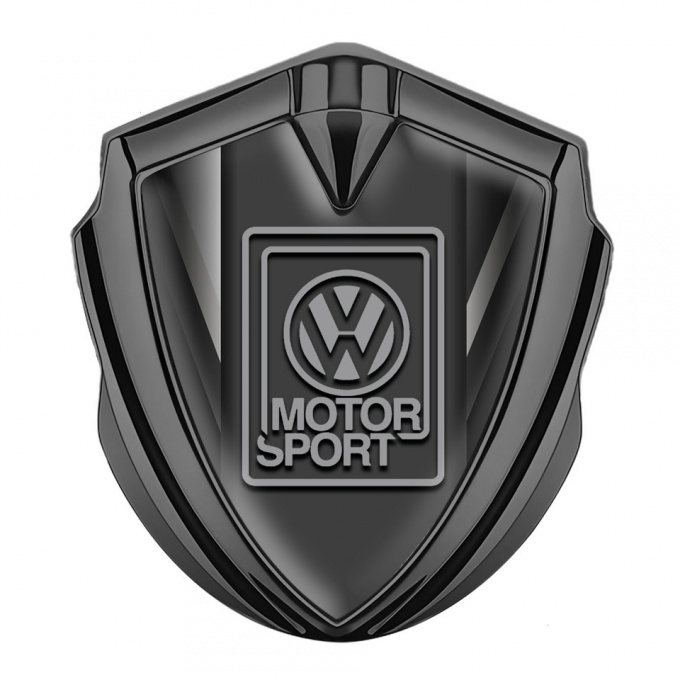 VW Emblem Self Adhesive Graphite Monochrome Panels Grey Motorsport Logo