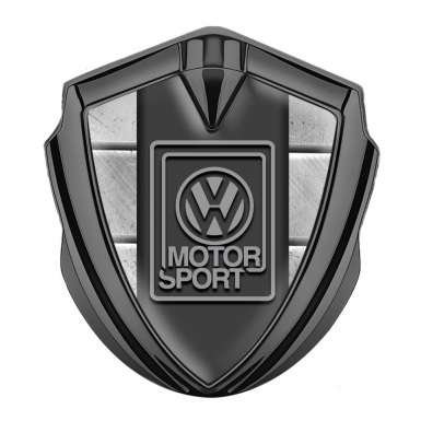 VW Fender Emblem Badge Graphite Stone Slab Grey Motorsport Logo