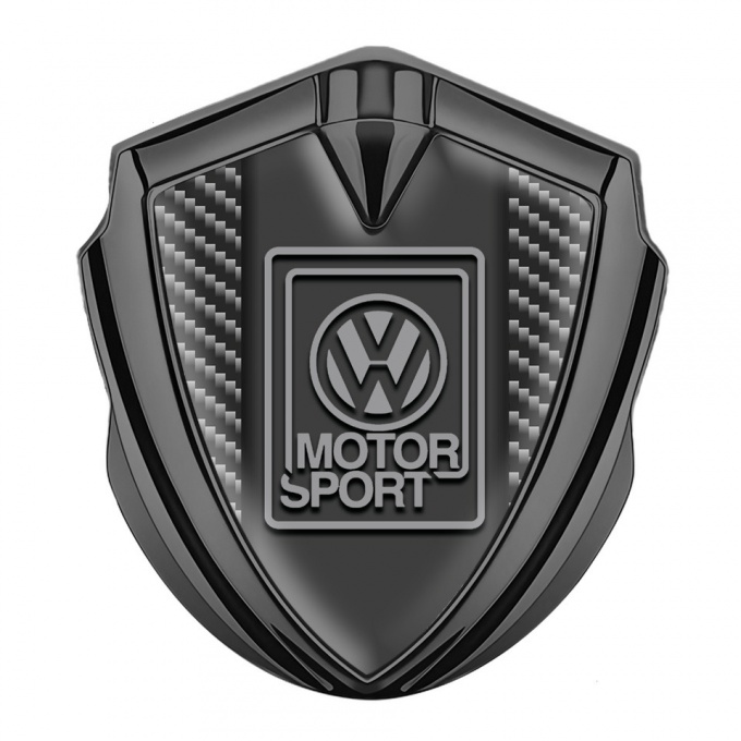 VW Emblem Ornament Graphite Dark Carbon Grey Motorsport Logo