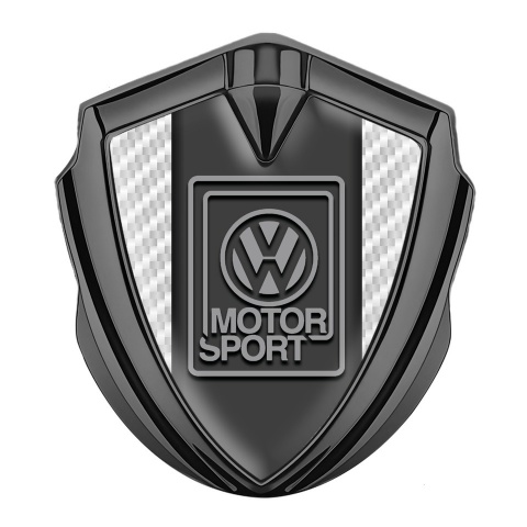 VW Bodyside Domed Emblem Graphite White Carbon Grey Motorsport Logo