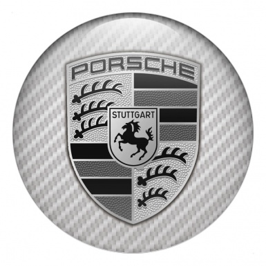 Porsche Silicone Emblems for Wheel Center Caps Light Carbon Edition