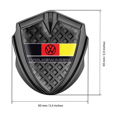 VW Silicon Emblem Graphite Waffle Template German Flag Edition