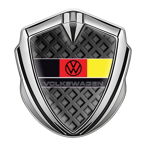 VW Silicon Emblem Silver Waffle Template German Flag Edition