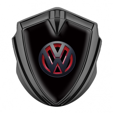 VW Emblem Car Badge Graphite Black Background 3d Logo Edition