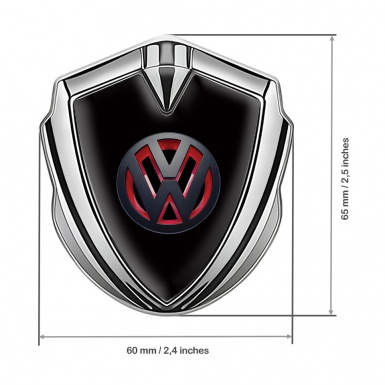 VW Emblem Car Badge Silver Black Background 3d Logo Edition