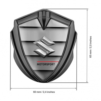 Suzuki Emblem Fender Badge Graphite Front Grille Motorsport Logo