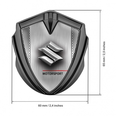 Suzuki Emblem Self Adhesive Graphite Light Grate Frame Motorsport Logo