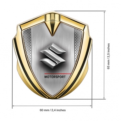 Suzuki Emblem Self Adhesive Gold Light Grate Frame Motorsport Logo