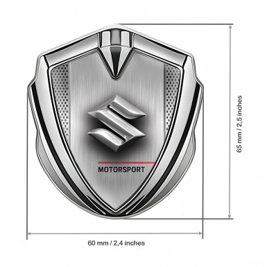 Suzuki Emblem Self Adhesive Silver Light Grate Frame Motorsport Logo