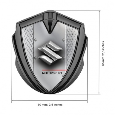 Suzuki Metal Emblem Badge Graphite Light Treadplate Motorsport Edition