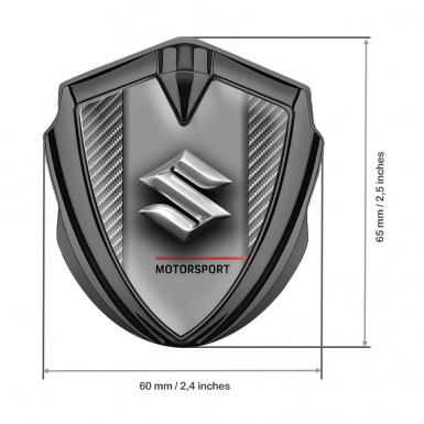 Suzuki Fender Emblem Badge Graphite Light Carbon Chrome Logo Design