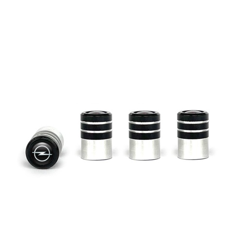 Opel Valve Caps Tire Black - Aluminum 4 pcs 3D Logo
