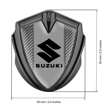 Suzuki Emblem Ornament Graphite Light Carbon Fiber Black Logo Design