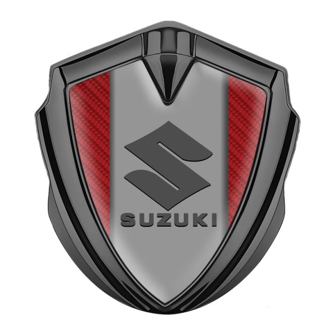 Suzuki Emblem Trunk Badge Graphite Red Carbon Grey Logo Edition