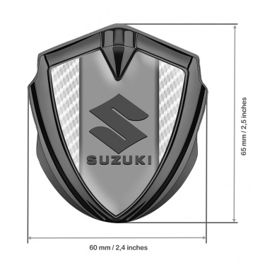 Suzuki Emblem Self Adhesive Graphite White Carbon Grey Logo Edition