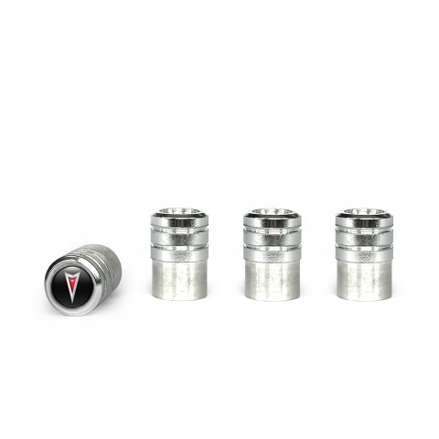 Pontiac Valve Caps Aluminum 4 pcs Black Silicone Sticker