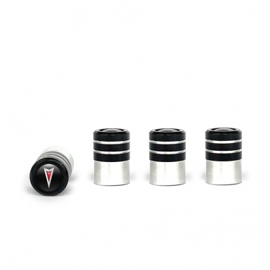 Pontiac Valve Caps Tire Black - Aluminum 4 pcs Black Silicone Sticker