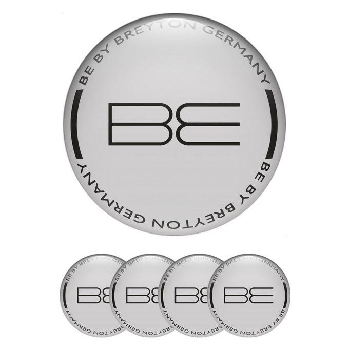 Breyton Wheel Emblems for Center Caps Grey Edition