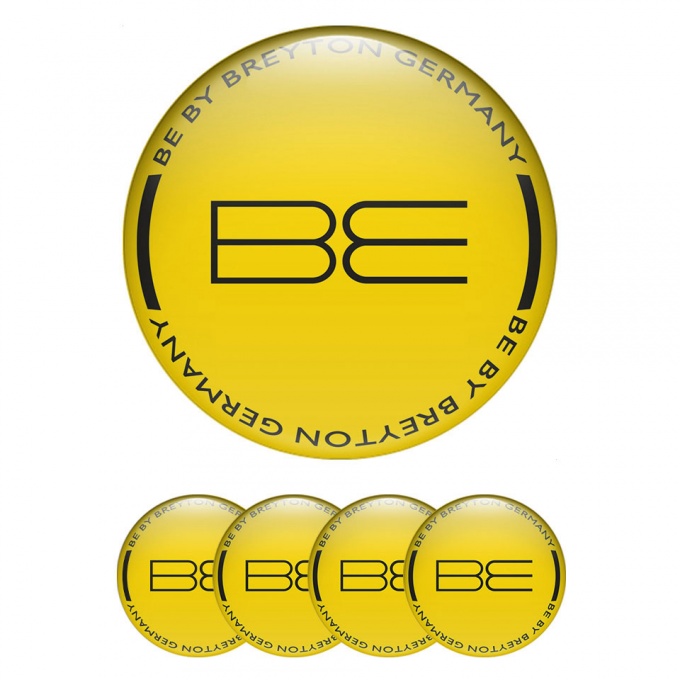 Breyton Silicone Emblems for Center Caps Yellow Edition