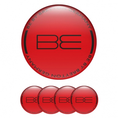 Breyton Emblems for Wheel Center Caps Red Edition