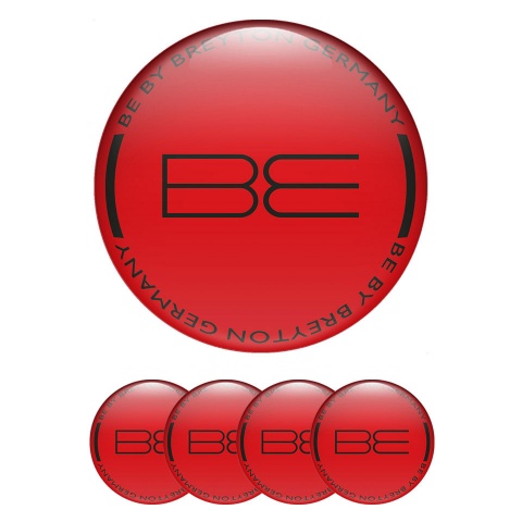Breyton Emblems for Wheel Center Caps Red Edition