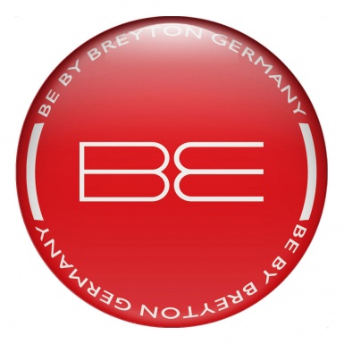 Breyton Emblems for Wheel Center Caps Red White Edition