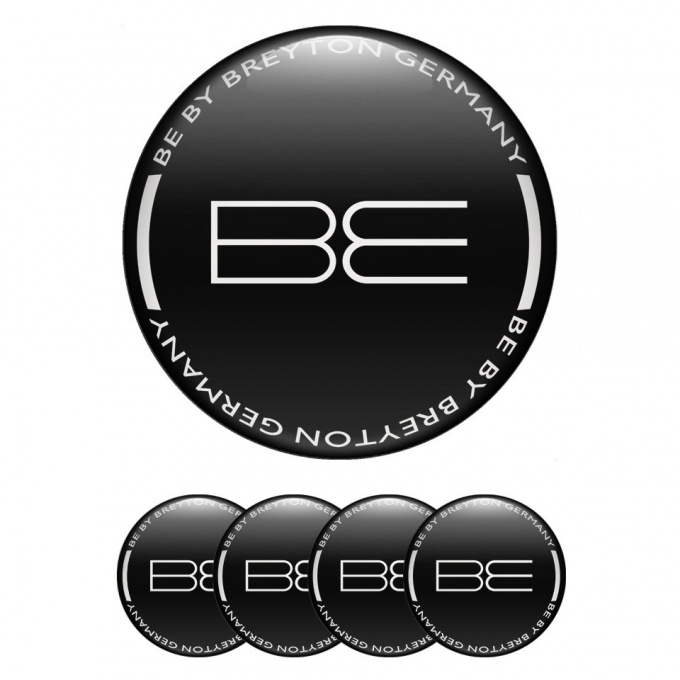 Breyton Emblems for Wheel Center Caps Black Edition