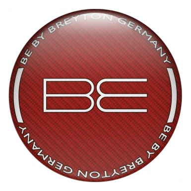 Breyton Silicone Stickers for Wheel Center Caps Red Carbon Edition