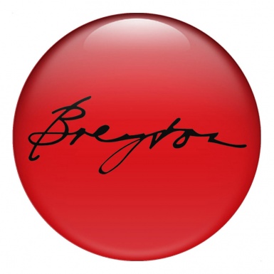 Breyton Emblems for Wheel Center Caps Red Logo Edition