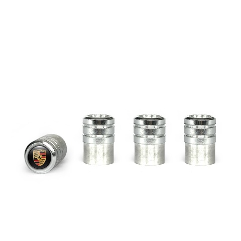 Porsche Valve Caps Aluminum 4 pcs Classic Logo