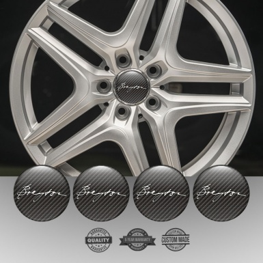 Breyton Silicone Stickers for Wheel Center Caps Carbon Logo Edition
