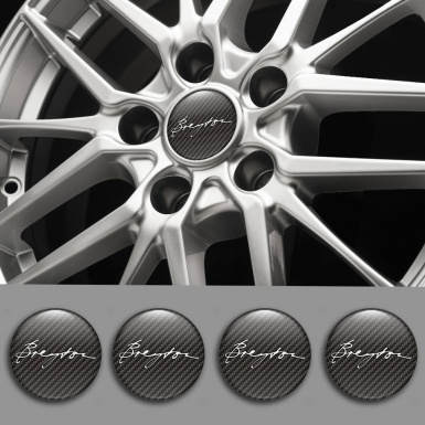 Breyton Silicone Stickers for Wheel Center Caps Carbon Logo Edition