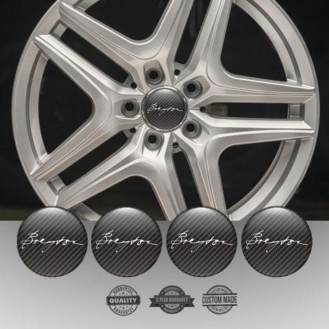 Breyton Silicone Stickers for Wheel Center Caps Carbon Logo Edition