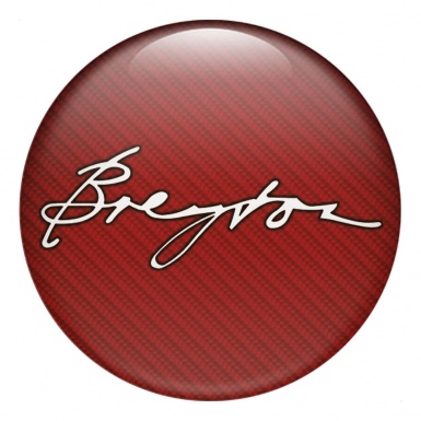 Breyton Silicone Stickers for Center Caps Red Carbon Logo Edition