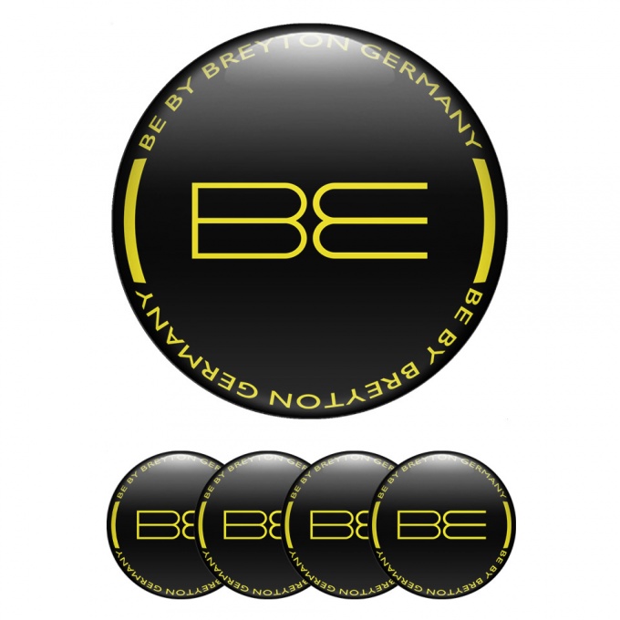 Breyton Wheel Emblem for Center Caps Yellow Logo Edition