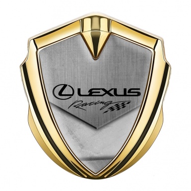 Lexus Emblem Ornament Gold Tarmac Texture Racing Logo Edition