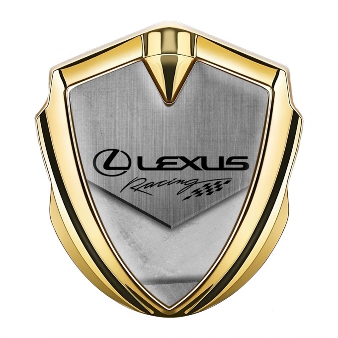 Lexus Emblem Ornament Gold Tarmac Texture Racing Logo Edition