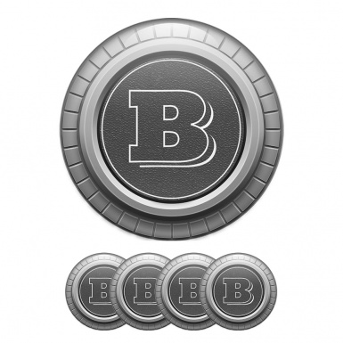 Mercedes Brabus Sticker Wheel Center Hub Cap All Gray