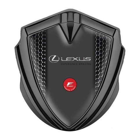 Lexus Bodyside Domed Emblem Graphite Dark Mesh Motif F Sport Edition