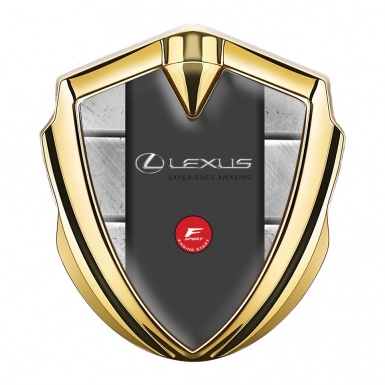 Lexus Emblem Badge Self Adhesive Gold Stone Slabs F Sport Edition