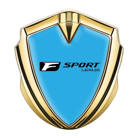 Lexus Bodyside Emblem Self Adhesive Gold Sky Blue Black F Edition