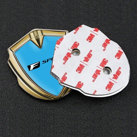 Lexus Bodyside Emblem Self Adhesive Gold Sky Blue Black F Edition