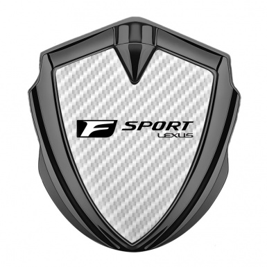 Lexus Emblem Fender Badge Graphite White Carbon Black F Logo Design