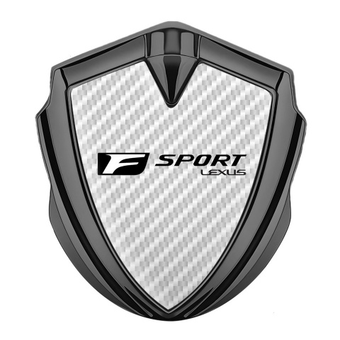 Lexus Emblem Fender Badge Graphite White Carbon Black F Logo Design