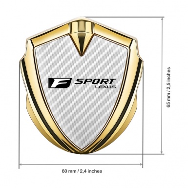 Lexus Emblem Fender Badge Gold White Carbon Black F Logo Design