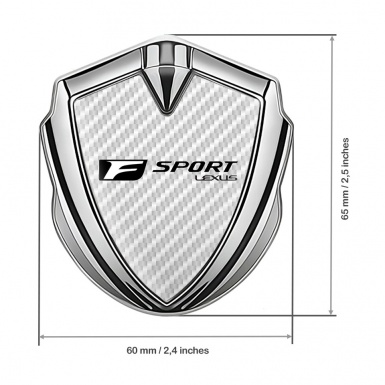 Lexus Emblem Fender Badge Silver White Carbon Black F Logo Design