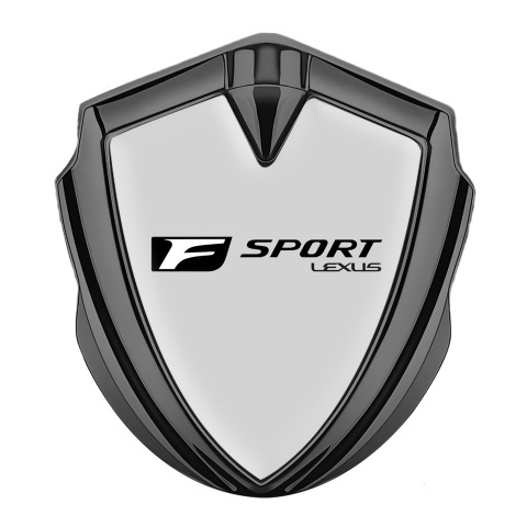 Lexus Metal Emblem Self Adhesive Graphite Grey Base Black F Logo