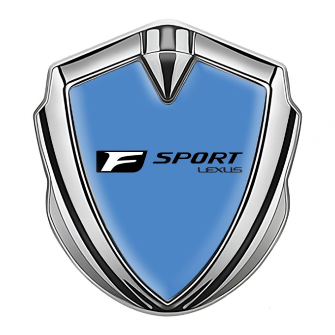 Lexus Fender Emblem Badge Silver Glacial Blue Black F Logo 