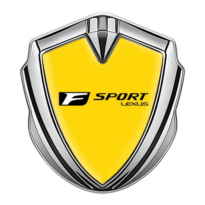 Lexus Fender Emblem Badge Silver Yellow Black F Logo Edition